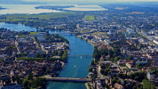 Konstanz- Rhein, Reichenau, Unter-,Zeller-, Gnadensee- Zeppelin Luftbild